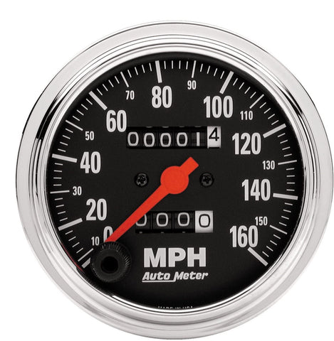 AUTO METER 2494 Traditional Chrome Mechanical Speedometer,3.375 in.