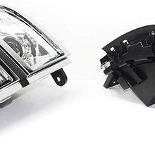 Headlight Assembly Compatible with 2014-2015 Chevrolet Silverado 1500 Halogen Clear Lens Chrome Interior With bulb(s) Pair Driver and Passenger Side