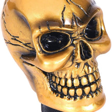 Bashineng Skull Gear Shifter Handle, Devil Head Shape Auto Car Stick Shift Knob Fit Most Manual Transmissions (Gold)