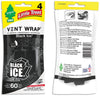 Little Trees Car Air Freshener | Vent Wrap Provides Long-Lasting Scent, Invisibly Fresh! | Black Ice, 4-Packs (4 Count)