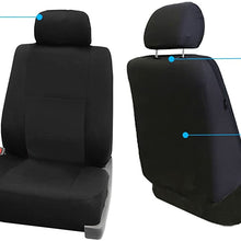 FH Group FB085102 Premium Waterproof Seat Covers (Black) Front Set – Universal Fit for Cars Trucks & SUVs