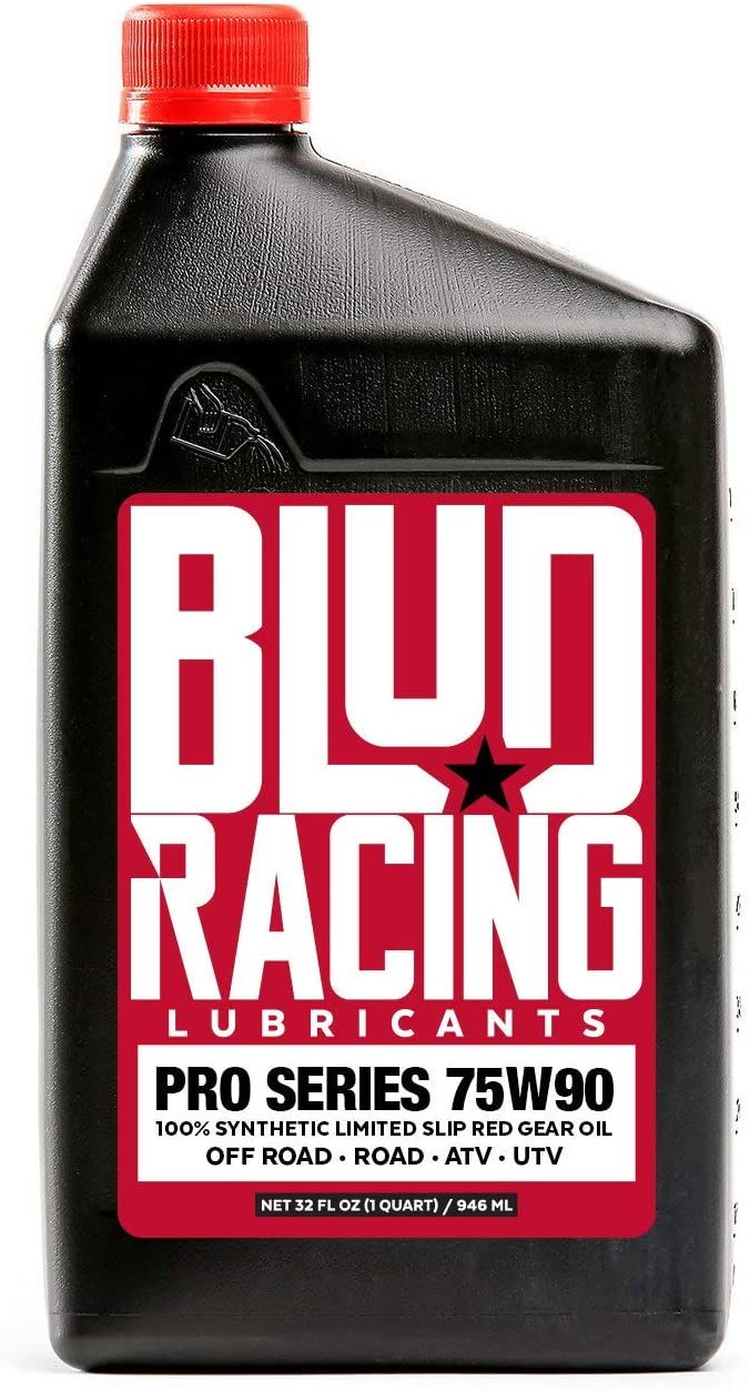 Blud Racing Pro Series RED Gear Oil 75W90 100% Synthetic Limited Slip Oil for Differentials, Transmission, Wet-Clutch - 1 Case (12 Quarts)