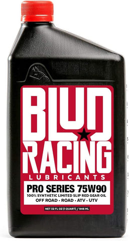 Blud Racing Pro Series RED Gear Oil 75W90 100% Synthetic Limited Slip Oil for Differentials, Transmission, Wet-Clutch - 1 Case (12 Quarts)
