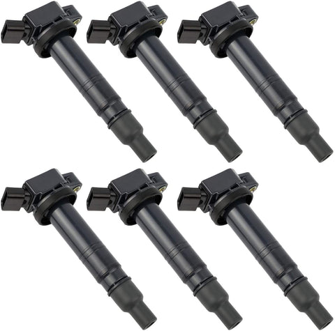 Pack of 6 Ignition Coils Replacement for Lexus IS F Scion xB Toyota 4Runner Toyota Tacoma UF495 90080-19015 5C1419 C1426-2.4L 2.7L 4.0L
