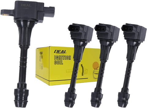 DEAL Pack of 4 New Ignition Coil For 2002-2006 Sentra 1.8L L4 Compatible With UF351 22448-6N015