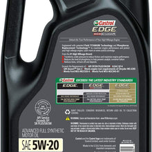 Castrol 03084C Edge 5W-30 Advanced Full Synthetic Motor Oil, 5 Quart