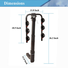 Best Companions 4-Bikes Hitch Mount Rack, Bicycle Carrier for Cars, Trucks,SUV's and minivans with 2" Hitch Receiver…