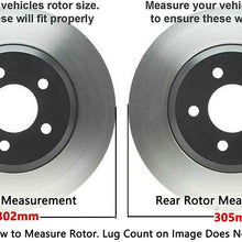Detroit Axle - SINGLE PISTON TYPE Front 302mm and Rear 305mm Disc Brake Kit Rotors w/Ceramic Pads w/Hardware