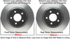 Detroit Axle - SINGLE PISTON TYPE Front 302mm and Rear 305mm Disc Brake Kit Rotors w/Ceramic Pads w/Hardware