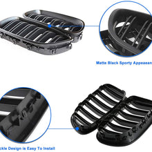 Zealhot Front Kidney Grille Fit for BMW 5 Series F10 F11 F18 2010-2017 (MATTE BLACK)