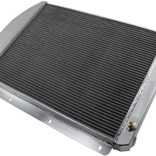 CoolingSky 4 Row All Aluminum Radiator for 1941-1946 Chevy Pickup Truck V8 Small Block Engine