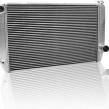 Griffin Radiator 1-25271-X ClassicCool 31" x 16" 2-Row Radiator with 1" Tube and Top, Left, Bottom, Right Outlets