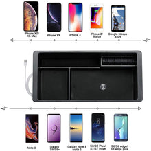 ROCCS Wireless Charger Center Console Insert Organizer Tray for GMC Sierra Yukon Chevy/Chevrolet Silverado Tahoe Suburban 2014-2018 Armrest Storage Box Compartment