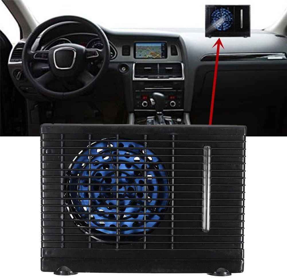 blue--net Evaporative Air Conditioner, Universal 12V Portable Car Cooler Cooling Fan Mini Cooling Conditioner Water Evaporative Air Fan