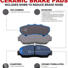 For Honda, Acura CR-V, RDX Front Rear Blank Brake Rotors+Ceramic Brake Pads