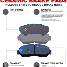 For Acura, Honda MDX, Pilot, ZDX Front Rear Blank Brake Rotors Kit + Ceramic Pads