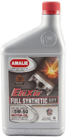 Amalie (75716-56) Elixir 5W-50 Full Synthetic Motor Oil - 1 Quart Bottle