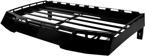Aprove Cruiser Roof Rack, Rooftop Cargo Carrier, Luggage Hold for Polaris Ranger XP 900 (2013-2019) - Steel Black Powder Coat - Integrated Light Ports - Bolt-On Installation