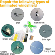 Bamoer Windshield Repair Kit，Newest Generation Car Windshield Repair Tools with Windshield Repair Resin for Auto Glass Windshield Crack Chip Scratch, Chips, Cracks, Bulll's-Eyes and Stars (Green)
