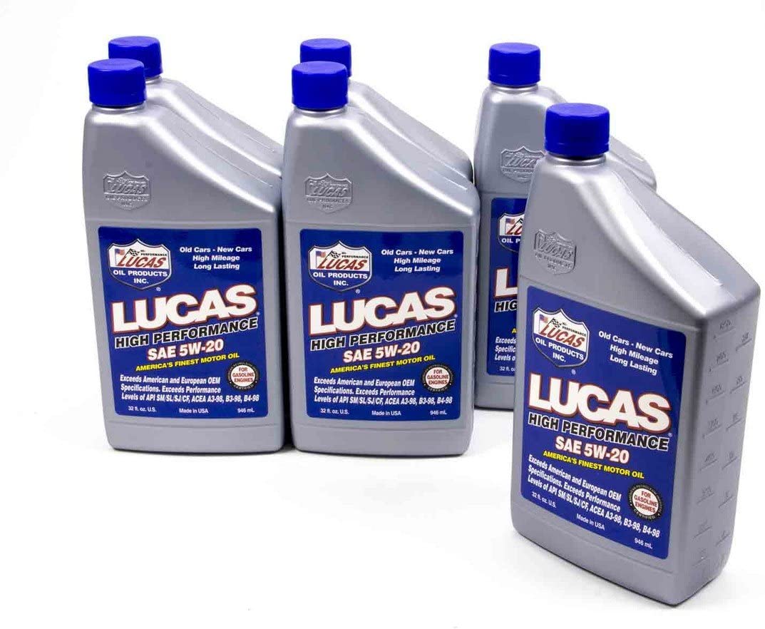 Lucas Oil High Performance 5W20 Motor Oil 1 qt Case Of 6 P/N 10516-6