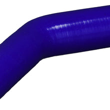 HPS HTSER45-150-175-BLUE Silicone High Temperature 4-ply Reinforced 45 degree Elbow Reducer Coupler Hose, 75 PSI Maximum Pressure, 4" Leg Length on each side, 1-1/2" > 1-3/4" ID, Blue