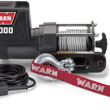 WARN 92000 Vehicle Mounted 2000 Series 12V DC Electric Utility Winch with Steel Cable: 1 Ton (2,000 lb) Pulling Capacity