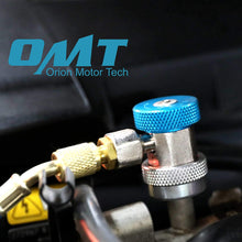 Orion Motor Tech Adjustable R134A Adapter Fittings Quick Coupler High Low AC Freon Manifold Gauge Hose Conversion kit, 1/4" SAE HVAC