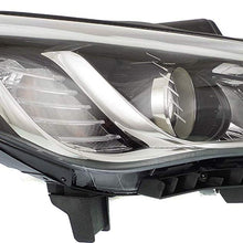 Headlight Assembly Compatible with 2015-2017 Hyundai Sonata Halogen Passenger Side