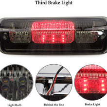 Sanzitop Fit for 2004-2008 Ford F-150, 2007-2010 Ford Explorer Sport Trac, 2006-2008 Lincoln Mark LT Rear High Mount 3rd Third Brake Light Cargo Lamp (Chrome Housing Smoke Lens)