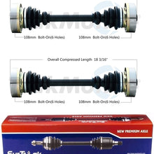 SurTrack Pair Set of 2 Rear CV Axle Shafts For BMW E34 525i 535i 540i