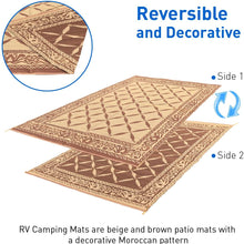 EasyGo Products Rv Camping Mats - 9'X 18' Large outdoor Patio Mat - Reversible Rv Mat - Floor Mat