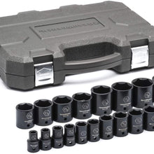 GEARWRENCH 20 Pc. 1/4" Drive 6 Point Standard & Deep Impact SAE Socket Set - 84900