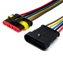 LanHong 5 Pin Way 16 AWG Car Waterproof Electrical Connector Plug with Wire AWG Marine Pack of 5