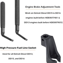 Engine Brake/Jake Brake Lash Adjustment Tools(4.6MM & 4.1MM) & 19MM High Pressure Fuel Line Socket for Detroit Diesel DD13, DD15 & DD16 Alternative to J-48770 W470589090900/W470589042300/W470589022300