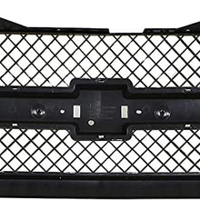 Grille for Chevrolet Avalanche 03-06/Silverado 03-07 Mesh Painted-Gray W/Chrome Center Bar Base/LS/LTFits 2007 Classic