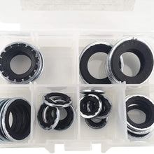 Wisepick AC Compressor Seals 30PCS A/C Gasket Assortment Air Conditioning Compressor Port Seal Washer Kit