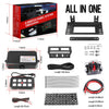 8 Gang Switch Panel, DJI 4X4 On-Off LED Car Switch Panel Circuit Control Relay System Box Universal Slim Touch Panel with Harness and Label Stickers for Truck Boat Jeep ATV UTV Caravan Marine