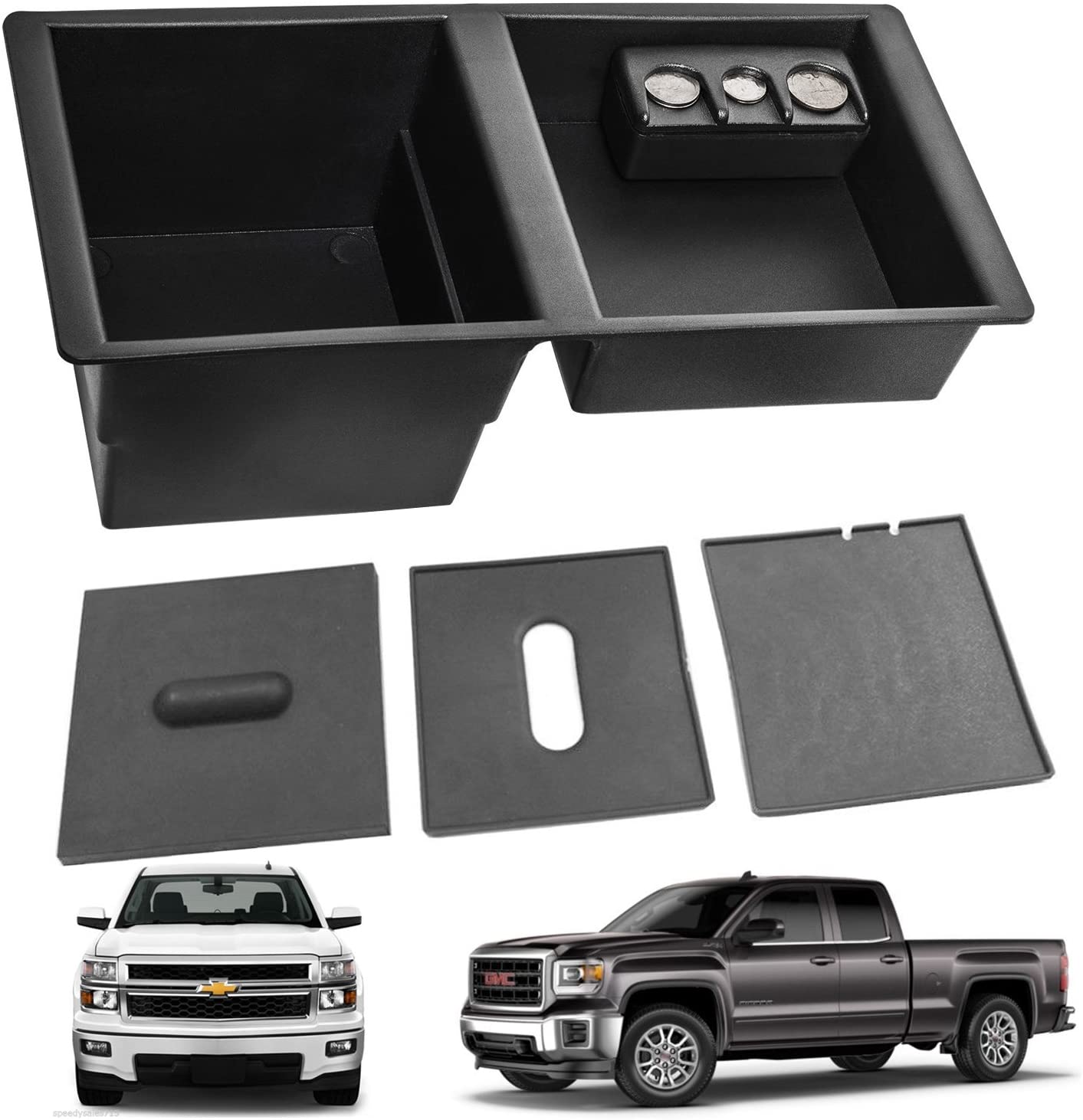 Center Console Organizer Tray for 2014-2018 Silverado Sierra Tahoe Suburban Yukon,Replaces GM OEM Part 22817343