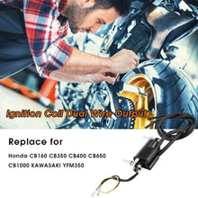 Ignition Coil Dual Wire Output Ignition Coil with Spark Cap Ignition Coil Dual Wire Output Replace Ignition Accessory for Honda CB160 CB350 CB400 CB650 CB1000 KAWASAKI YFM350
