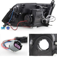 For 09-18 Dodge Ram Pickup Truck Black Bezel Dual Halo Ring LED Projector Headlights Replacement Pair