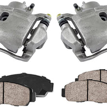 Callahan CCK11167 [2] FRONT Premium Loaded OE Caliper Assembly Set + Quiet Low Dust Ceramic Brake Pads