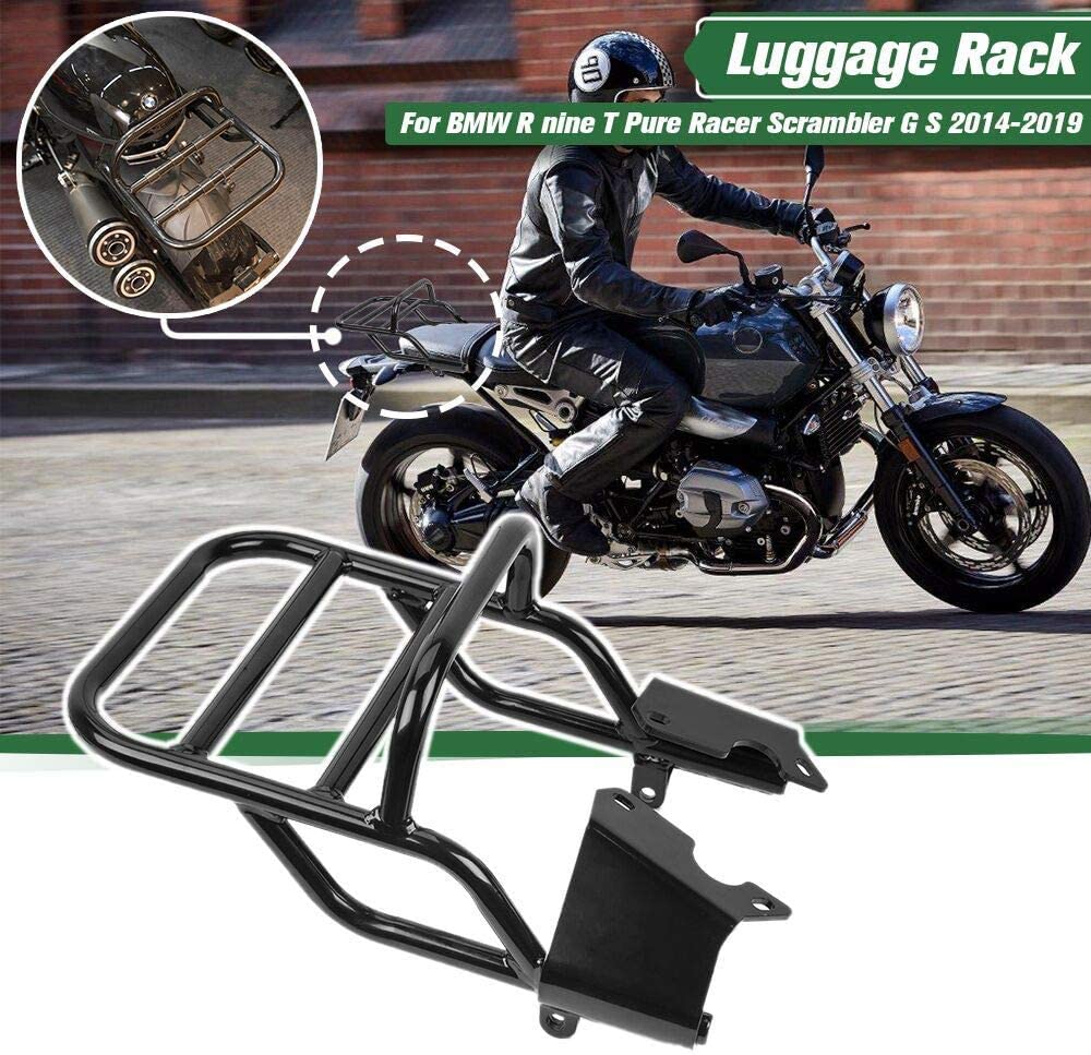 Lorababer Motorcycle R9T Rear Luggage Rack Carrier Support Shelf Holder Passenger Hand Rail Bar Grip for BMW R Nine T RnineT Scrambler/Racer/Pure/Urban G/S Accessories