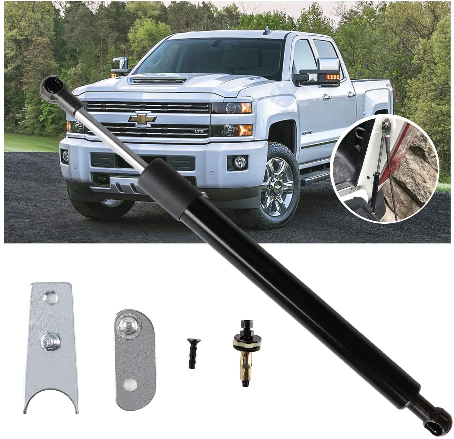 Trunk Tailgate Assist Lift Support Shock Strut For 2007-2018 Chevrolet Silverado 1500 2500HD 3500HD GMC Sierra