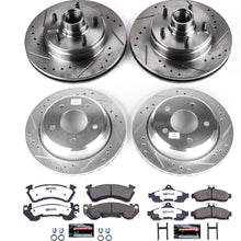 Power Stop K4338 Front & Rear Brake Kit with Drilled/Slotted Brake Rotors and Z23 Evolution Ceramic Brake Pads