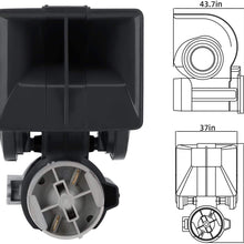 SEINECA Car Air Horn 12V Snail Compact with Compressor Automotive Relay Mini Nautilus Super Loud Horn Kit for Truck Car Motorcycle(12v,Black)