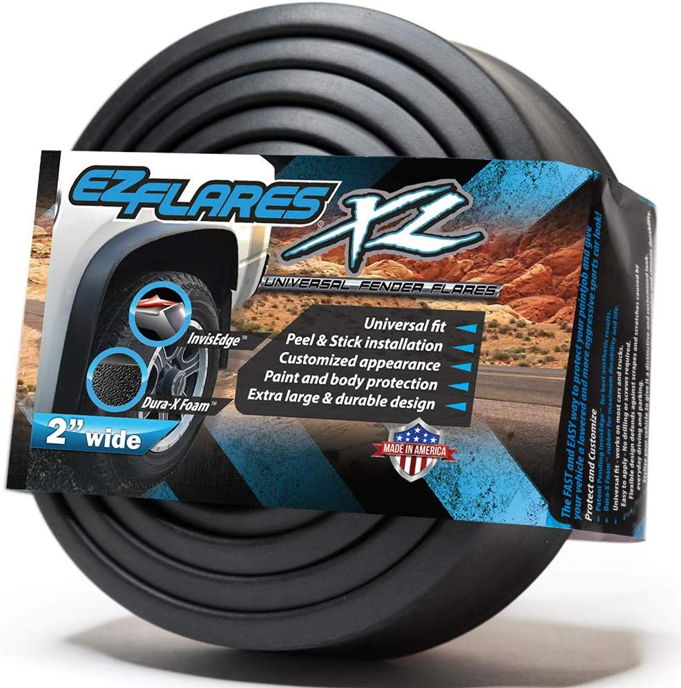 The Original EZ Flares XL Universal Flexible Foam Rubber Fender Flares Trim 2-Inch