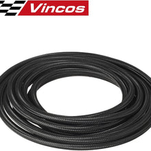 25 Ft 6AN AN-6 Nylon and Stainless Steel Braided Fuel Hose