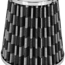 Air Filter, Car High Flow Cold Air Filter Intake Induction Kit High Power Mesh Cone(Black)