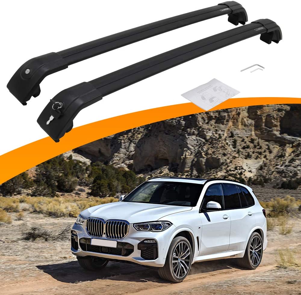 SnailAuto Fits for BMW X5 G05 2019 2020 2021 Adjustable Locking Roof Rack Rail Cross Bars