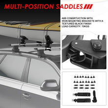 4Pcs Universal Black Adjustable Saddle Kayak Car Truck Roof Top Crossbar Mount Rack Carrier Boat Canoe Snowboard